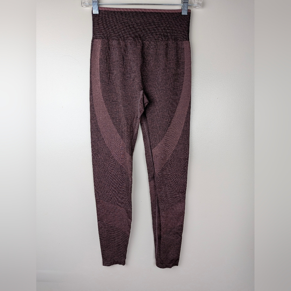 Pink Victoria's Secret High Waist Maroon Burgundy Seamless Workout Tights Small